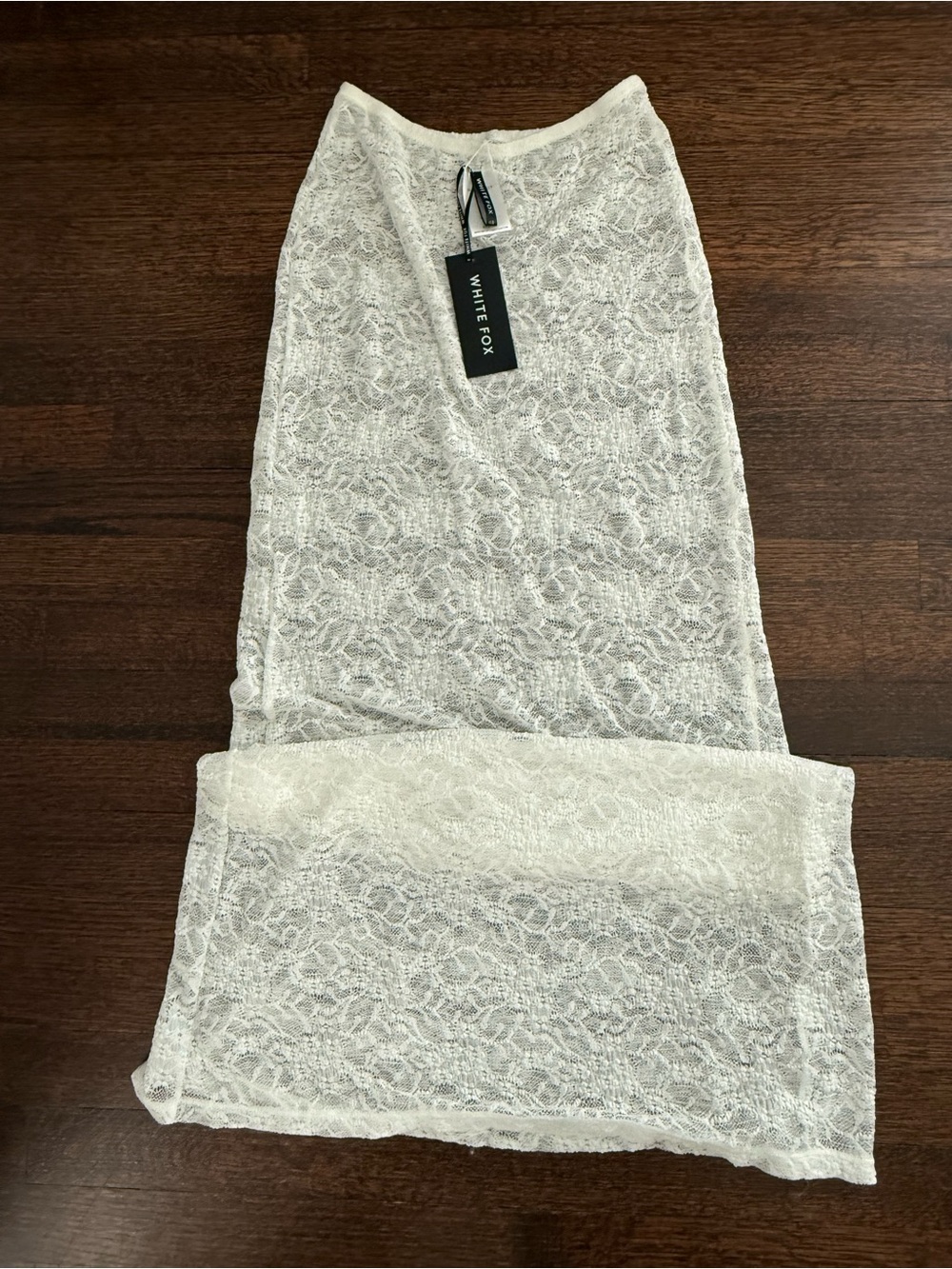 White Fox Boutique White Lace Maxi Skirt